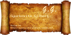 Gyurkovits Gilbert névjegykártya